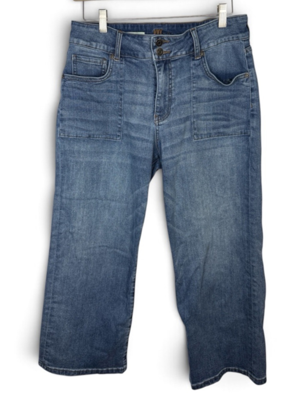 Kut From the Kloth Lucy High Rise Wide Leg Crop Jean W2575 Sz 12